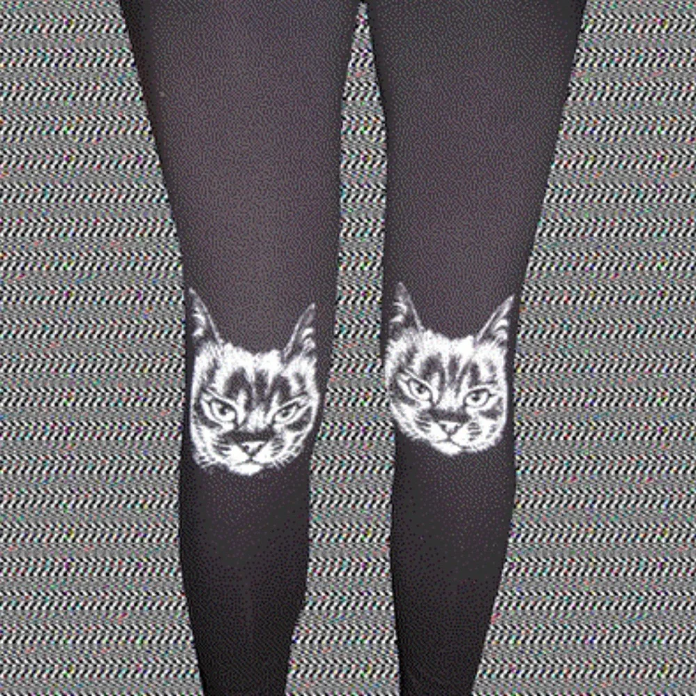 WOWCH Black Cat Leggings S